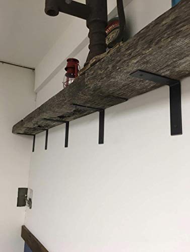 4 Pack - 4"L x 4"H Angle Shelf Bracket, Iron Shelf Brackets, Metal Shelf Bracket, Industrial Shelf Bracket, Modern Shelf Bracket, Shelving - Thumbnail 5
