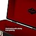 auna Nostalgia • Retro Record Carrying Case • Holds up to 30 Albums • Vintage Storage Case • Shockproof • Easy to Clean • Leatherette • Elegant Red Velvet Interior • Black