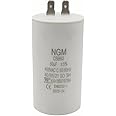50UF CBB60 Motor Run Capacitor 450VAC Volts Round Cylinder 4 Pins, Metallized Polypropylene Film Capacitor for Motor Run, Air Conditioners, Washing Machines, Operating Voltage Range 250V ~ 450V
