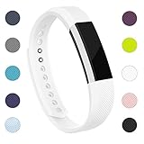For Fitbit Alta Bands and Fitbit Alta HR Bands, Newest Adjustable Sport Strap Replacement Bands for Fitbit Alta and Fitbit Alta HR Smartwatch Fitness Wristbands with Metal Clasp White Large
