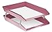 Acrimet Facility 2 Tier Letter Tray, Front Load, Letter Size/A4, Desktop File Organizer, Plastic (Solid Pink Color)
