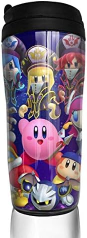 Reusable Coffee Mug,Kirby,Milk Tea Drinking Water Bottle Coffee Mug Carry Hand Cup for Kids Teens Adults 12oz