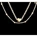 Wowanoo Multilayer Choker Necklace Set Double Layers Heart Chain Necklace for Women