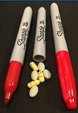 1 Red Secret Sharpie Marker Stash Can Diversion safe Container Pill Geocache