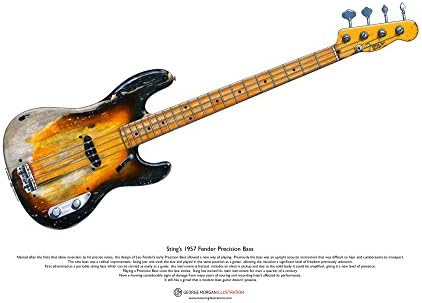 Sting’s 1957 Fender Precision Bass ART POSTER A3 size