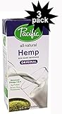 Pacific Natural Original Hemp Milk Non Dairy Beverage 32 Oz 3 Pack