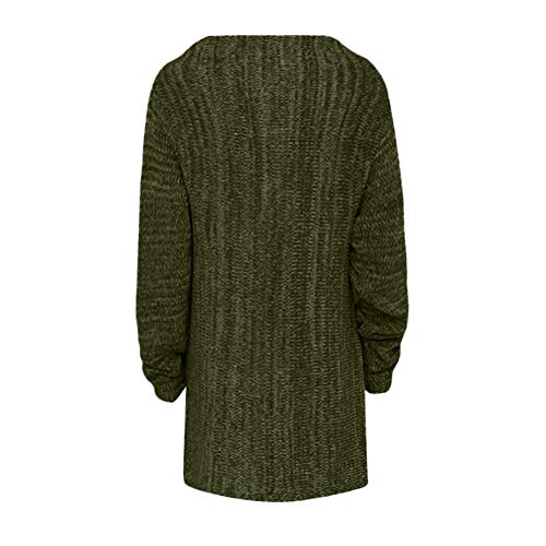 HOSOME Women Sweater Stripes Poncho Fall Tassels Slash Gradient Shawl Hem Fringe Loose Tops Green - Thumbnail 4