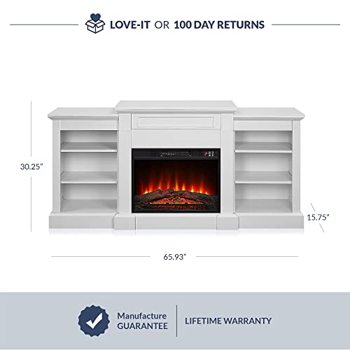 Della Electric Faux Fireplace TV Stand Heater, Entertainment Center