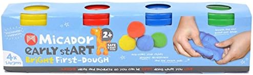 Micador early stART Egg Chalk, 6-Colors - Egg shaped chalk - Washable - Outdoor + chalkboard + sidewalk + brick - Comfort grip - Ages 2+