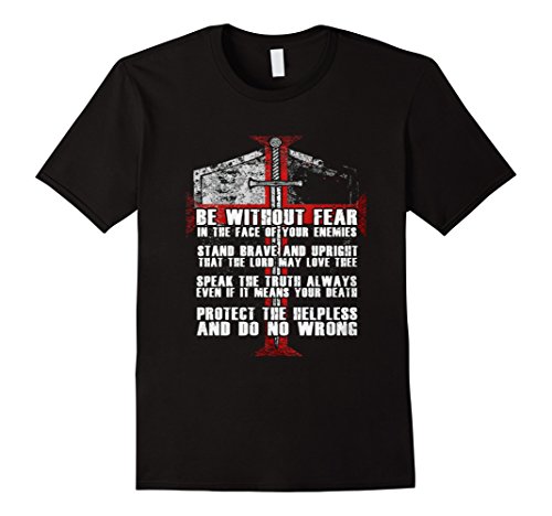 Men's THE KNIGHTS TEMPLAR CODE Shirt Large Black