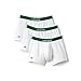 Lacoste Men's Colours 3 Pack Cotton Stretch Trunks, White, M