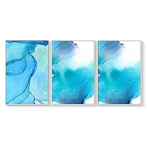 Floating Framed for Living Room Bedroom Abstract for x3 Panels