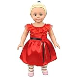 Shero 12-16 Inches Baby Doll's Red Evening Dress