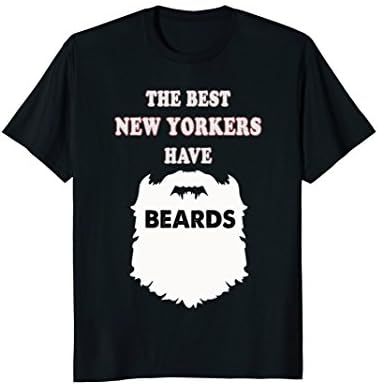 New Yorker t shirt beards, gift USA State bearded American