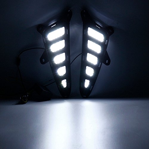 2Pcs White/Yellow LED DRL Daytime Running Lights for Toyota CHR C-HR 2016-2018