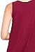 TOPONSKY Women's Summer Sleeveless Pocket Sundress(L, Wine Red)