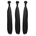 JINREN Full Head Set Brazilian Virgin Hair Straight Hair Weave 3 Bundles Unprocessed Virgin Human Hair Weave Natural Black 10-28inch