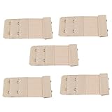 5PCS of Women's Elastic Bra Lingerie Extenders Straps in Different Colors (2 Rows(5 Nude))