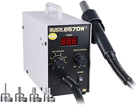 TipsRepairToolYHM Quick 857DW+ 220V 580W Digital Display Straight Wind Hot Air Gun, AU Plug