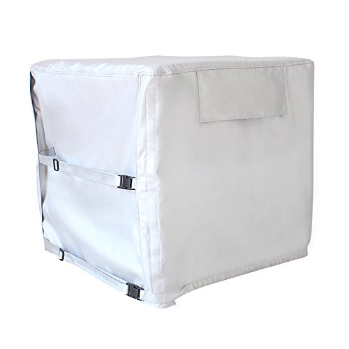 [Mr.You]Square Air Conditioner Cover Heavy Duty Waterproof Durable For outdoor 5 YR Warranty Year Around Protection Silver W34inH30inD34in - Thumbnail 5