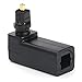 MOBOREST Right Angle Digital Optical Toslink Adaptor, 360 Degree Rotatable Digital Optical Audio Cable Adapter Converter (1Pack)