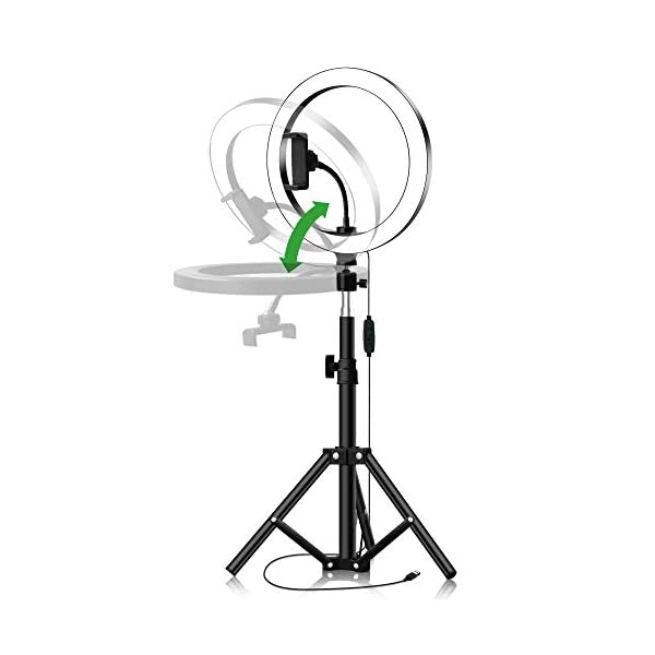 Thlevel LED Ringlicht Ringleuchte mit Stativ 10.2" Dimmbar USB Anschluss für schöne Fotos oder Videosschooting Live Streaming Portrait Schminken usw – Bild 8