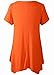 LARACE Womens Swing Tunic Tops Loose Fit Comfy Flattering T Shirt(Orange 2X)