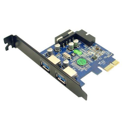 Anker® Uspeed PCI-E to USB 3.0 2-Port Express Card, with 5V 4 Pin Male Power Connector and 1 USB 3.0 20-pin Connector ( expand another two USB 3.0 ports )