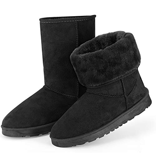 TeqHome-Winter-Boots-for-Women-Classic-Snow-Boots-Warm-Mid-Calf-Fur-Boot