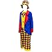 Creepy Clown Adult Men's Halloween Dress Up Theme Party Cosplay Costume (X-Large)