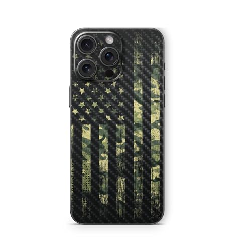 MightySkins Carbon Fiber Skin Compatible with Apple iPhone 15 Pro Max Back Only…