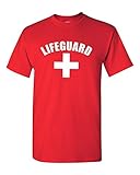 Lifeguard T-shirt White Or Red Tee YMCA Pool Staff Tshirt