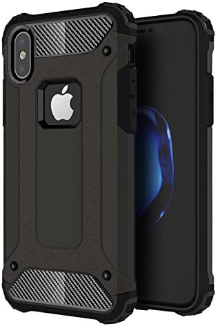 iPhone X Case, JTCTC iPhone 10 Case Full Body Military Grade Extreme Protective Hybrid Bumper Armor Case with Drop Protection Shatter Resistant and Scratch Resistant for Apple iPhone X (Black)