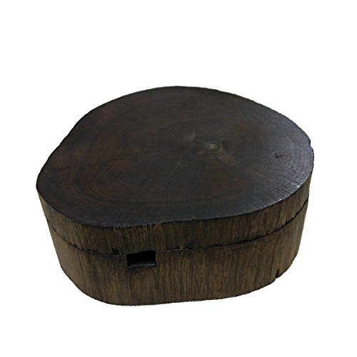 BSWEEII Cool Cigar Ashtray with Lid for Home Outdoor Handmade Wooden
