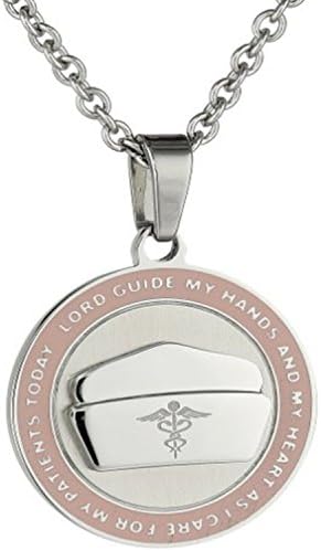 Nurse's Prayer Pendant Necklace With 18" Chain - Jewelry Religious Symbols Necklaces