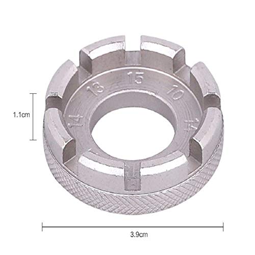 Bicycle Spoke Nipple Wrench 8 Way Groove Bike Wheel Rim Adjuster Spanner Galvanized Repair Service Tool Key - Thumbnail 2