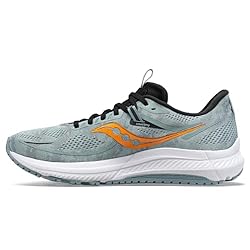 Saucony Omni 21 Men's Running Shoe, Slate/Black, 7.5