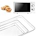 Baking Sheet Cookie Sheet 3-Piece, Bastwe Commercial Grade Stainless Steel Baking Pan, Crafted Professional Bakeware Oven Tray, Healthy & Durable & Rustproof & Easy Clean & Dishwasher Safe