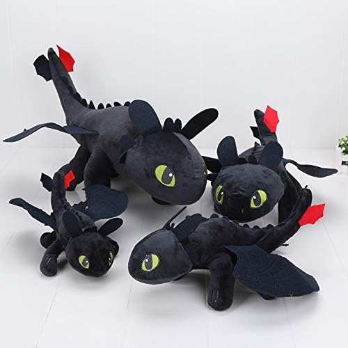 Panamat Movies & TV - How to Train Your Dragon Plush Toothless Night Fury Black Dragon Stuffed Plush Toys Christmas Doll Gift 22-55cm 1 PCs