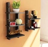 Onlineshoppee Beautiful Ladder Wall Shelf (Black)