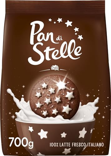 Pan di Stelle Biscotti Frollini con Cacao, Cioccolato e Latte Fresco Italiano, Colazione Ricca di Gusto, 700 g