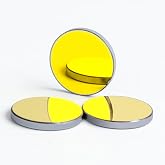 Cloudray 3 Pcs Laser Si Reflective Lens Gold Mirror 25mm for CO2 Laser | Si Reflective Lens Gold Plated Mirror 25mm for CO2 Laser Engraving &amp; Cutting, 3PCS