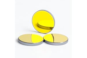 Cloudray 3PCS CO2 Laser Mirrors Si Material Dia.25mm 0.98inch, Thk 3mm 0.12inch for CO2 Laser Engraver Cutter
