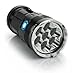 LingsFire® Super Bright 7000LM 7 X CREE XM-L T6 3 Modes Waterproof LED Flashlight Torch Power Source 1 2 3 4 x 18650 Battery For Indoor/Outdoor Activities Like Cmaping, Hiking, Hunting etc.. (Black 7xT6)