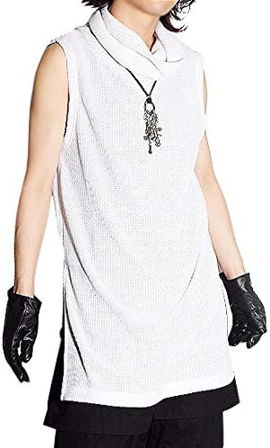 Amazon Alleglo アレグロ オリジナル 日本製ボリュームネックロング丈ノースリーブニットソー Tシャツ メンズファッション ホワイト 白 Tシャツ カットソー 通販