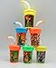 6 Zootopia Stickers Birthday Sipper Cups with lids Party Favor Cups