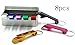 Shapenty 8 Colored Pocket Aluminum Metal Split Key Ring Chain Keychain Claw Bar Soda Beverage Beer Bottle Opener Wedding Party Favor Gift Set, 8 Pieces/Box