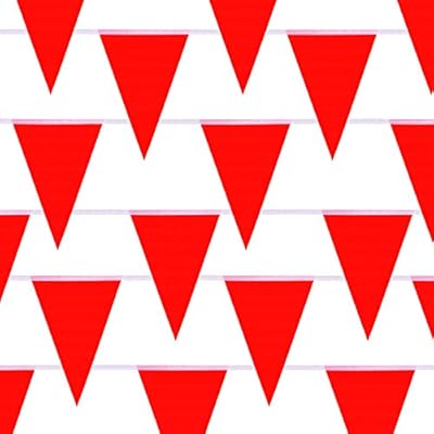 Lamee 130 Feet Red Pennant Banner Flags Cloth Blank Indoor Outdoor
