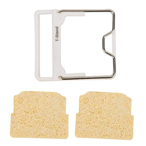 Soldering Iron Stand Holder T-Stand Mini Solder Iron Tip Cleaner Set Zirconium Dioxide Ceramic Suitable for TS100 TS80