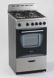 Avanti GR2013CSS Gas Range, 20", Black